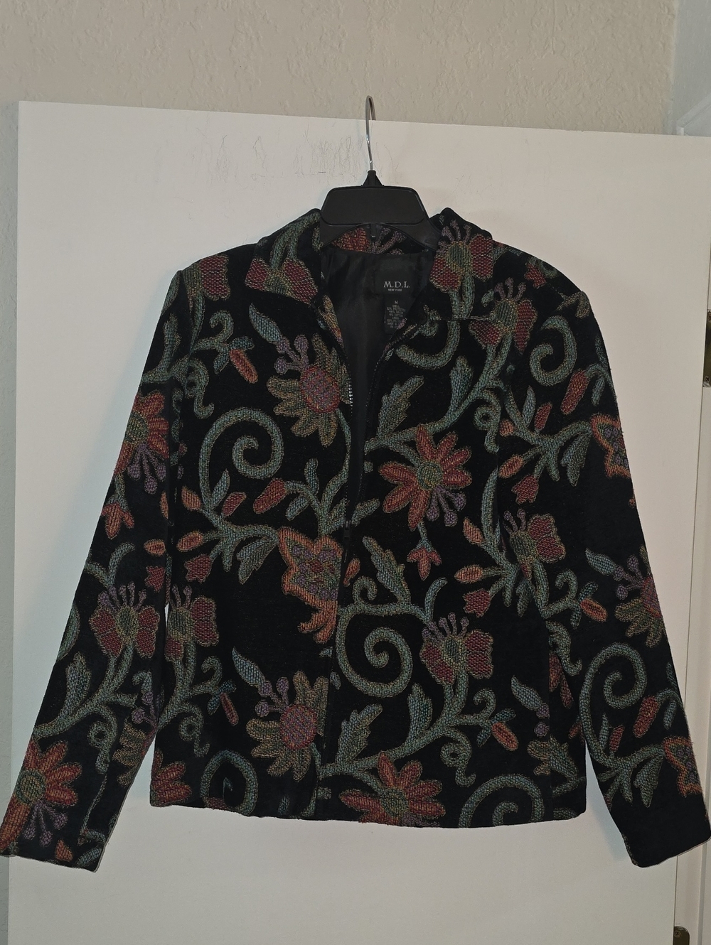 Black Floral Embroidered Jacket